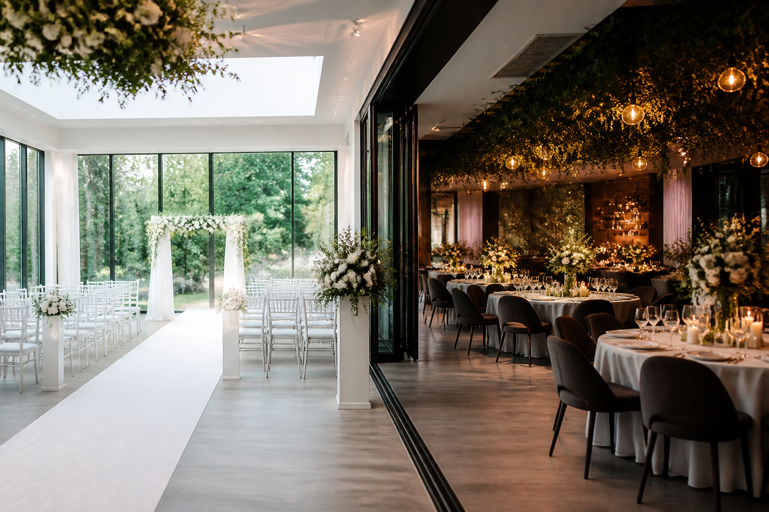 Ceremonie en feest op één locatie
