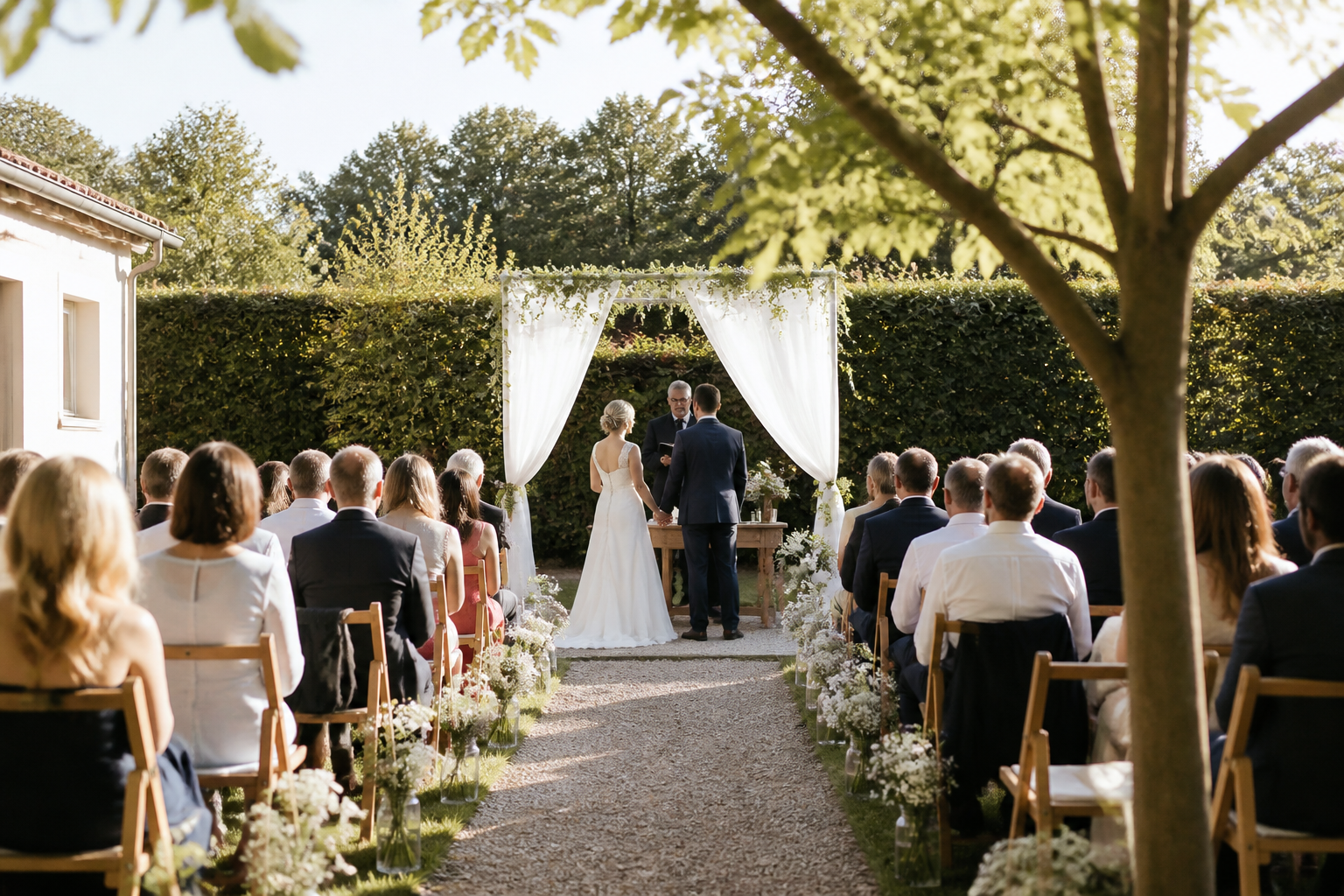 Trouwen in eigen tuin